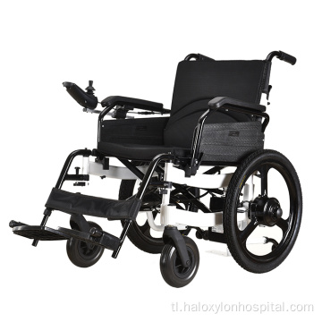Aluminyo haluang metal foldable remote control electric wheelchair